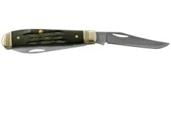 Case Mini Trapper Buffalo Horn 65093, S35VN Pocket Knife -Knife Haven Sales CE65093 02 case
