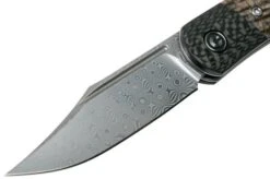 Civivi Rustic Gent C914DS-2 Damascus, Carbon Fibre & Micarta Gentleman's Knife -Knife Haven Sales CIC914DS 2 03 civivi