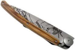 Deejo Tattoo 37g, Olive, Geisha 1CB000066 Pocket Knife -Knife Haven Sales DJ1CB000066 04 deejo