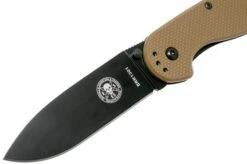 ESEE Avispa Pocket Knife, Black D2 Blade, Coyote Brown Handle BRK1302CBB -Knife Haven Sales EE AVISPA CB B D2 03 esee knives