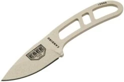ESEE Candiru Desert Tan CAN-DT Neck Knife With Black Sheath + Belt Clip -Knife Haven Sales EE CAN DT 03 esee knives v201901