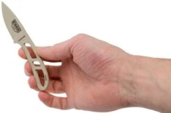 ESEE Candiru Desert Tan CAN-DT Neck Knife With Black Sheath + Belt Clip -Knife Haven Sales EE CAN DT 05 esee knives v201901