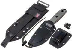 ESEE Model 3 Black Blade, Grey Handle 3P-MB-B With Sheath + Clip And MOLLE-back -Knife Haven Sales EE ESEE 3P MB B 07 esee knives model 3 ee esee 3p mb b 07