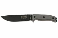 ESEE Model 6 Black Blade, Grey Handle 6P-KO Survival Knife Without Sheath