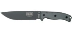 ESEE Model 6 Tactical Gunsmoke, Grey Handle 6P-TG With Black Sheath + Belt Clip