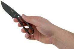 ESEE Izula Tactical Gunsmoke IZULA-TG-B Neck Knife With Black Sheath, Scales And Belt Clip -Knife Haven Sales EE IZULA TG 03 esee knives