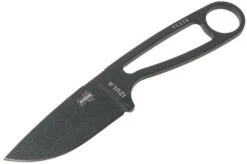 ESEE Izula Tactical Gunsmoke IZULA-TG-B Neck Knife With Black Sheath, Scales And Belt Clip -Knife Haven Sales EE IZULA TG 04 esee knives