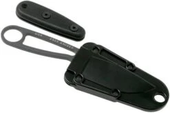 ESEE Izula Tactical Gunsmoke IZULA-TG-B Neck Knife With Black Sheath, Scales And Belt Clip -Knife Haven Sales EE IZULA TG 05 esee knives