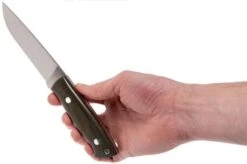Brisa Trapper 115 Green Canvas Micarta Elmax Flat 2066 Bushcraft Knife -Knife Haven Sales ENZ 2066 07 enzo trapper enz 2066 07