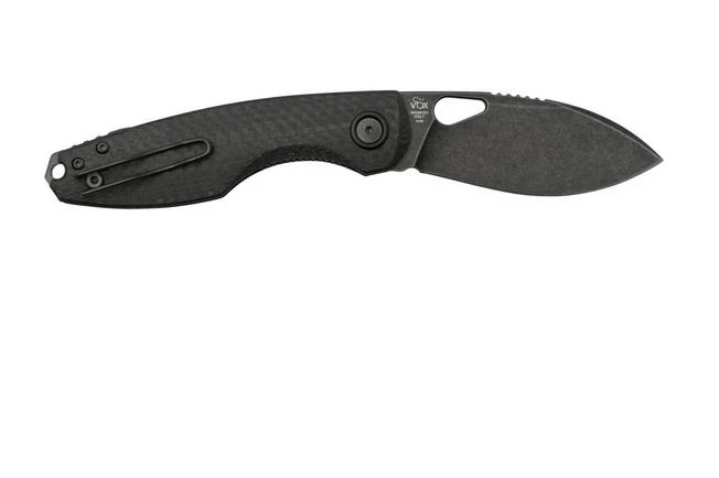 Fox Chilin FX-530-CFDSW PVD Black Stonewashed M398, Carbon Fiber Pocket Knife, Jesper Voxnaes Design 4 Fox Chilin FX-530-CFDSW PVD Black Stonewashed M398, Carbon Fiber Pocket Knife, Jesper Voxnaes Design - Image 2