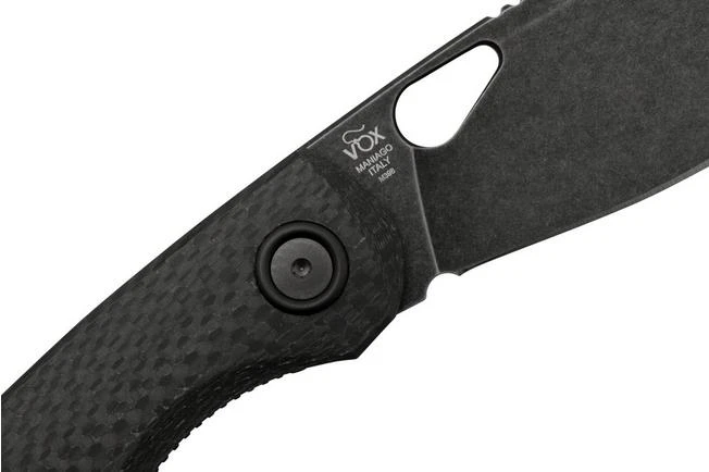 Fox Chilin FX-530-CFDSW PVD Black Stonewashed M398, Carbon Fiber Pocket Knife, Jesper Voxnaes Design 7 Fox Chilin FX-530-CFDSW PVD Black Stonewashed M398, Carbon Fiber Pocket Knife, Jesper Voxnaes Design - Image 5