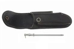 Fontenille Pataud Leather Sheath With Honing Steel, Large -Knife Haven Sales FPLEB1 03 fontenille pataud foedraal large 03