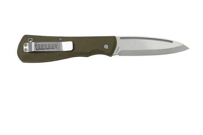 Gerber Mansfield, 1064425, Olive Micarta, Pocket Knife 4 Gerber Mansfield, 1064425, Olive Micarta, Pocket Knife - Image 2