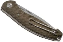 GiantMouse ACE Farley Green Canvas Micarta, Satin Pocket Knife, Ansø And Voxnaes Design -Knife Haven Sales GM FL GCM 04 giantmouse