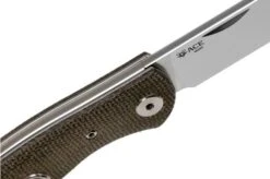 GiantMouse ACE Farley Green Canvas Micarta, Satin Pocket Knife, Ansø And Voxnaes Design -Knife Haven Sales GM FL GCM 06 giantmouse