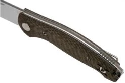 GiantMouse ACE Farley Green Canvas Micarta, Satin Pocket Knife, Ansø And Voxnaes Design -Knife Haven Sales GM FL GCM 07 giantmouse