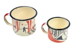 Knivesandtools Enamel Set E-SET-02, Mugs 8 Cm & 10 Cm, Enamel Mugs -Knife Haven Sales KT E SET 02 04 kato