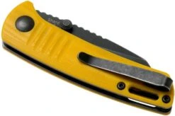 Kizer Vanguard Shard V2531N1 Yellow G10 Pocket Knife, Dirk Pinkerton Design -Knife Haven Sales KZV2531N1 04 kizer
