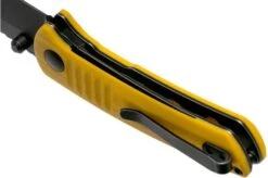 Kizer Vanguard Shard V2531N1 Yellow G10 Pocket Knife, Dirk Pinkerton Design -Knife Haven Sales KZV2531N1 05 kizer