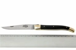 Forge De Laguiole Pocket Knife, Black Horn, 1211BN -Knife Haven Sales LA1211BN 05 forge de laguiole vouwmes la1211bn d5