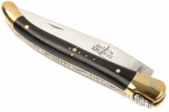 Forge De Laguiole - Natural Wood Folder, 3 Inch, Ebony -Knife Haven Sales LA129EB 03 forge de laguiole vouwmes la129eb d3