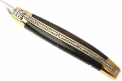 Forge De Laguiole - Natural Wood Folder, 3 Inch, Ebony -Knife Haven Sales LA129EB 04 forge de laguiole vouwmes la129eb d4