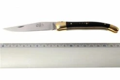 Forge De Laguiole - Natural Wood Folder, 3 Inch, Ebony -Knife Haven Sales LA129EB 05 forge de laguiole vouwmes la129eb d5