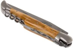 Forge De Laguiole With Corkscrew 22121INOL, Olive Wood -Knife Haven Sales LA22121INOL 04 forge de laguiole la22121inol 04