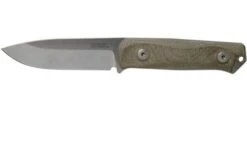 LionSteel B41 Green Canvas Micarta G10 B41-CVG Bushcraft Knife