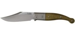 LionSteel Gitano Green Canvas Micarta GT01 CVG Pocket Knife, Gudy Van Poppel Design