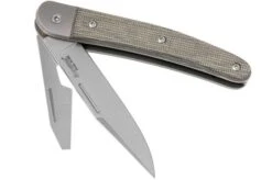 LionSteel Jack 2 Green Canvas Micarta JK2 CVG Pocket Knife