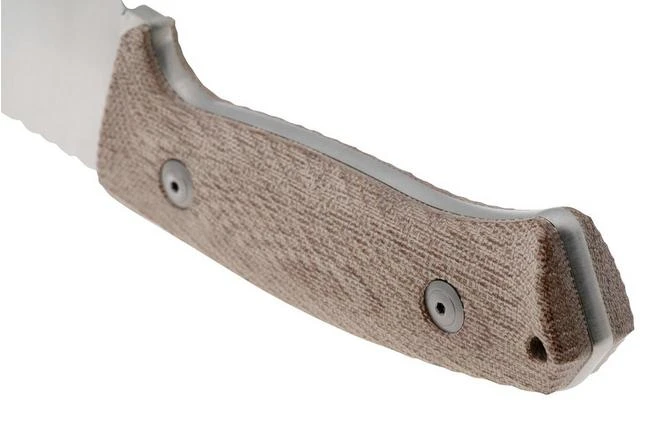 LionSteel M3 M3-CVN Natural Canvas Micarta Fixed Knife 6 LionSteel M3 M3-CVN Natural Canvas Micarta Fixed Knife - Image 4