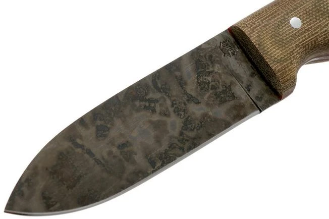 LT Wright Bushcrafter HC, 1075, Matte Green Micarta, Red Liners, Leather Sheath, Bushcraft Knife 5 LT Wright Bushcrafter HC, 1075, Matte Green Micarta, Red Liners, Leather Sheath, Bushcraft Knife - Image 3