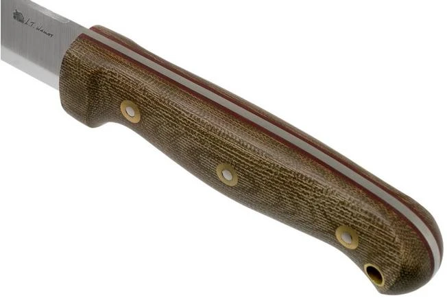 LT Wright GNS Scandi Grind, O1, Matte Green Micarta, Red Liners, Leather Sheath, Bushcraft Knife 7 LT Wright GNS Scandi Grind, O1, Matte Green Micarta, Red Liners, Leather Sheath, Bushcraft Knife - Image 5