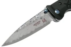 Mcusta MC-161D Fusion, Black, Handle/blade: Black Aluminium And Damascus -Knife Haven Sales MC161D 03 mcusta v201909