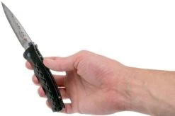 Mcusta MC-161D Fusion, Black, Handle/blade: Black Aluminium And Damascus -Knife Haven Sales MC161D 08 mcusta v201909