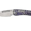 Medford Marauder-H S35VN, Tumbled Drop Point Blade, Violet Lightning Handle, Satin Hardware Pocket Knife -Knife Haven Sales MF 22 MH 01 01 medford