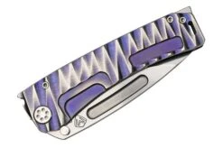 Medford Marauder-H S35VN, Tumbled Drop Point Blade, Violet Lightning Handle, Satin Hardware Pocket Knife -Knife Haven Sales MF 22 MH 01 05 medford