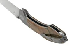 MKM Hero Stonewashed, Walnut Wood, Titanium Bolsters, Pocket Knife -Knife Haven Sales MMK HR WNT 04 mkm