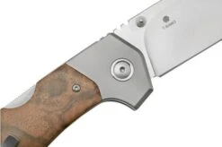 MKM Hero Stonewashed, Walnut Wood, Titanium Bolsters, Pocket Knife -Knife Haven Sales MMK HR WNT 05 mkm