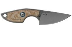MKM Mikro 1 Drop, Stonewashed Natural Canvas Micarta Neck Knife, Jesper Voxnaes Design -Knife Haven Sales MMK MR01 NC 02 mkm knives