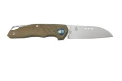 MKM Root RT-GC Satin Green Canvas Micarta Pocket Knife, Jens Anso Design -Knife Haven Sales MMK RT GC 02 mkm