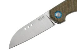 MKM Root RT-GC Satin Green Canvas Micarta Pocket Knife, Jens Anso Design -Knife Haven Sales MMK RT GC 03 mkm