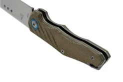 MKM Root RT-GC Satin Green Canvas Micarta Pocket Knife, Jens Anso Design -Knife Haven Sales MMK RT GC 04 mkm