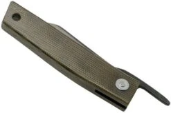 Ohta FK5 Higonokami-pocket Knife, Green Canvas Micarta -Knife Haven Sales OHTA OFF FK5 M G 04 ohta knives