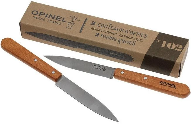 Opinel Paring Knives, Set Of 2 N°102, Carbon Steel 9 Opinel Paring Knives, Set Of 2 N°102, Carbon Steel - Image 7