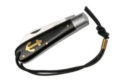 Otter Anchor Knife SET 173 Large Stainless, Grenadilla, Brass Anchor, Leather Strap, Pocket Knife -Knife Haven Sales ORSET173 07 otter