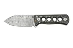 QSP Knife Canary QS141-E Damascus, Aluminium Foil Carbon Fibre, Neck Knife