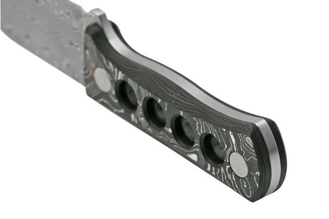 QSP Knife Canary QS141-E Damascus, Aluminium Foil Carbon Fibre, Neck Knife 6 QSP Knife Canary QS141-E Damascus, Aluminium Foil Carbon Fibre, Neck Knife - Image 4