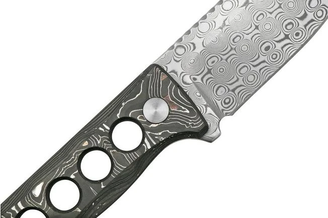 QSP Knife Canary QS141-E Damascus, Aluminium Foil Carbon Fibre, Neck Knife 7 QSP Knife Canary QS141-E Damascus, Aluminium Foil Carbon Fibre, Neck Knife - Image 5